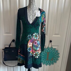 Desigual Multicolor Long Sleeve Dress